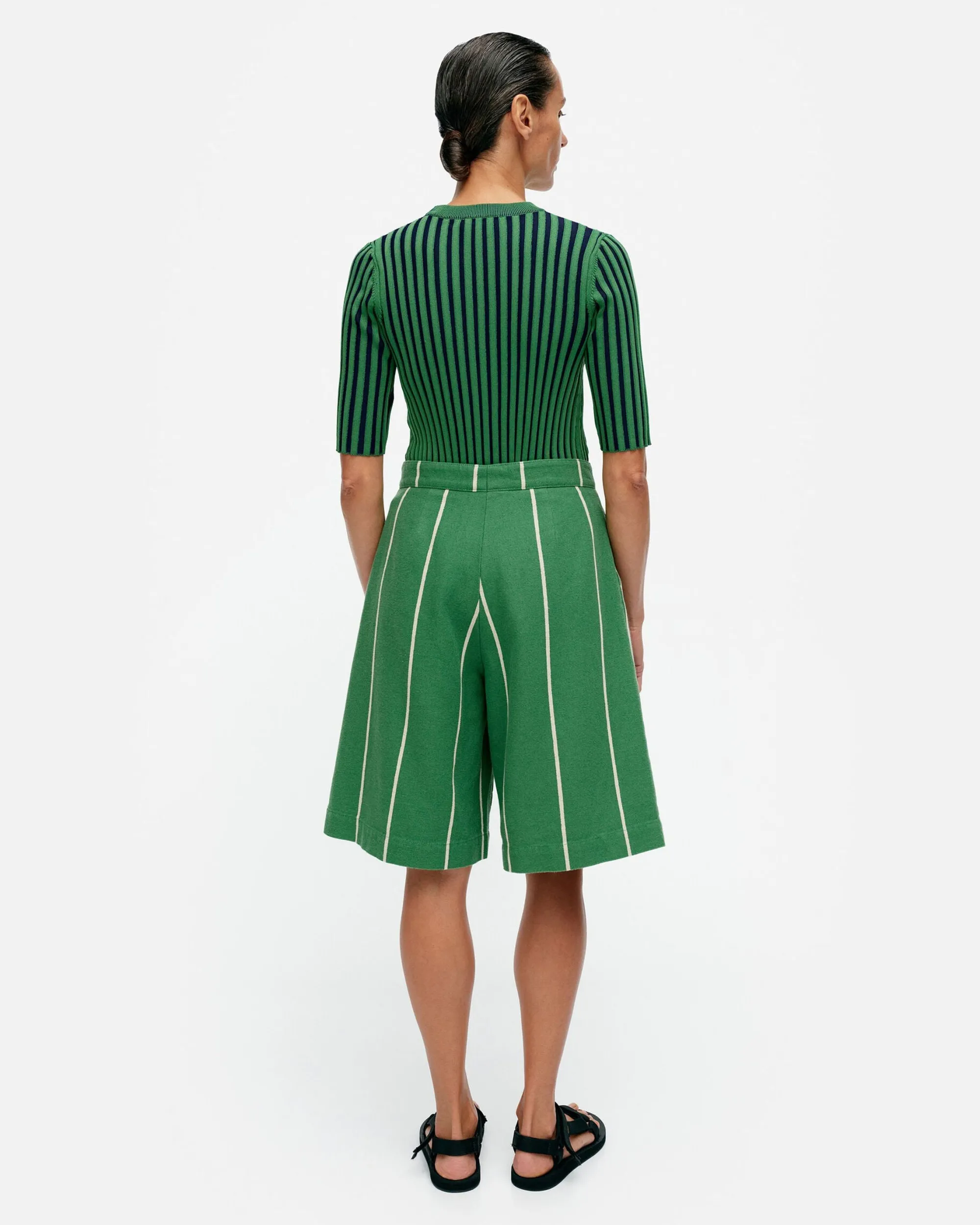 Vaatteet Marimekko Housut^Hyu00F6Ky Vesi Puuvillapellavashortsit