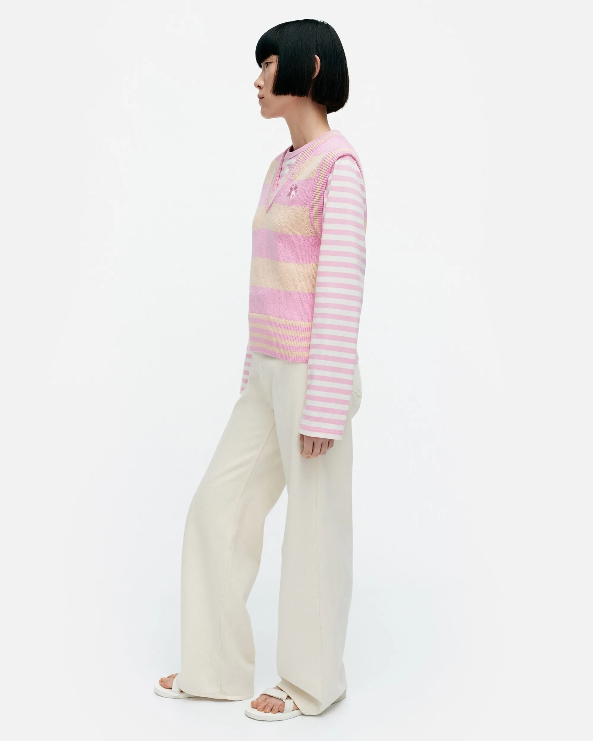 Vaatteet Marimekko Neuleet^Kioski Siete Maalis Patja Puuvillaneulepaita