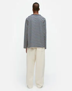 Vaatteet Marimekko Unisex^Kioski Tasaraita Men Longsleeve Trikoopaita