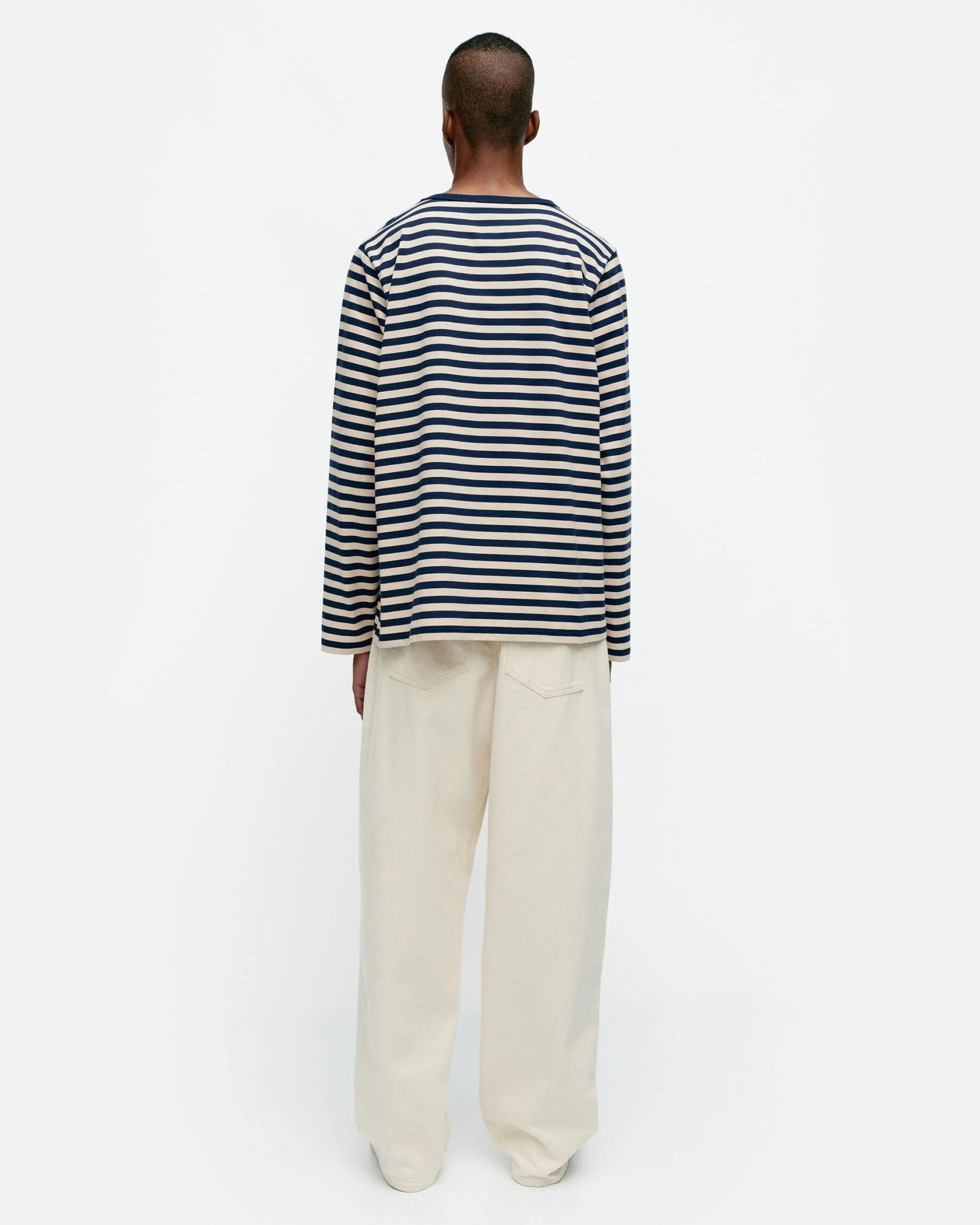 Vaatteet Marimekko Unisex^Kioski Tasaraita Men Longsleeve Trikoopaita