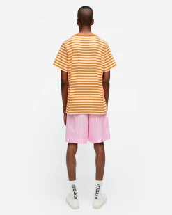 Vaatteet Marimekko Paidat Ja Tunikat^Kioski Tasaraita Men Shortsleeve T-Paita