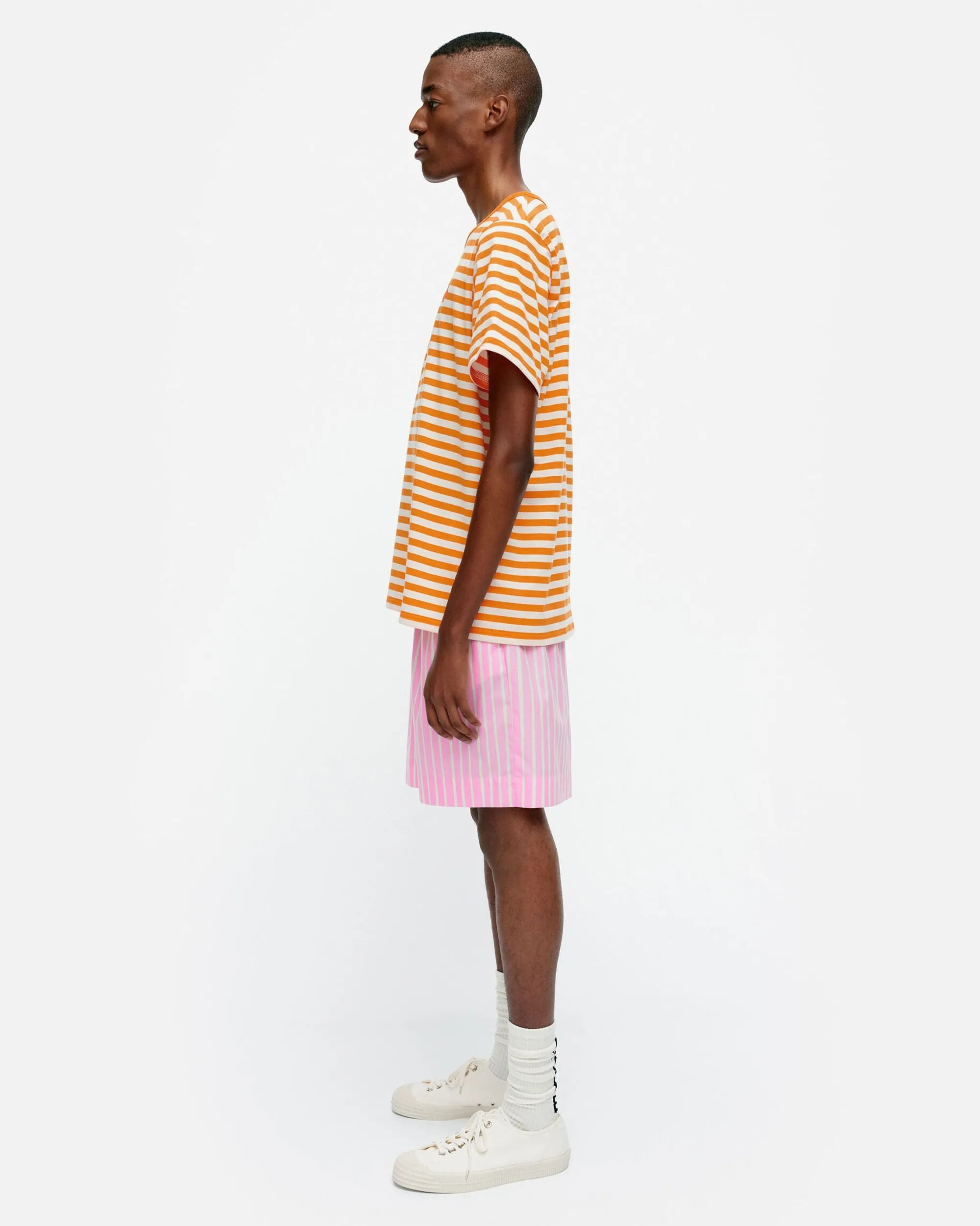 Vaatteet Marimekko Unisex^Kioski Tasaraita Men Shortsleeve T-Paita