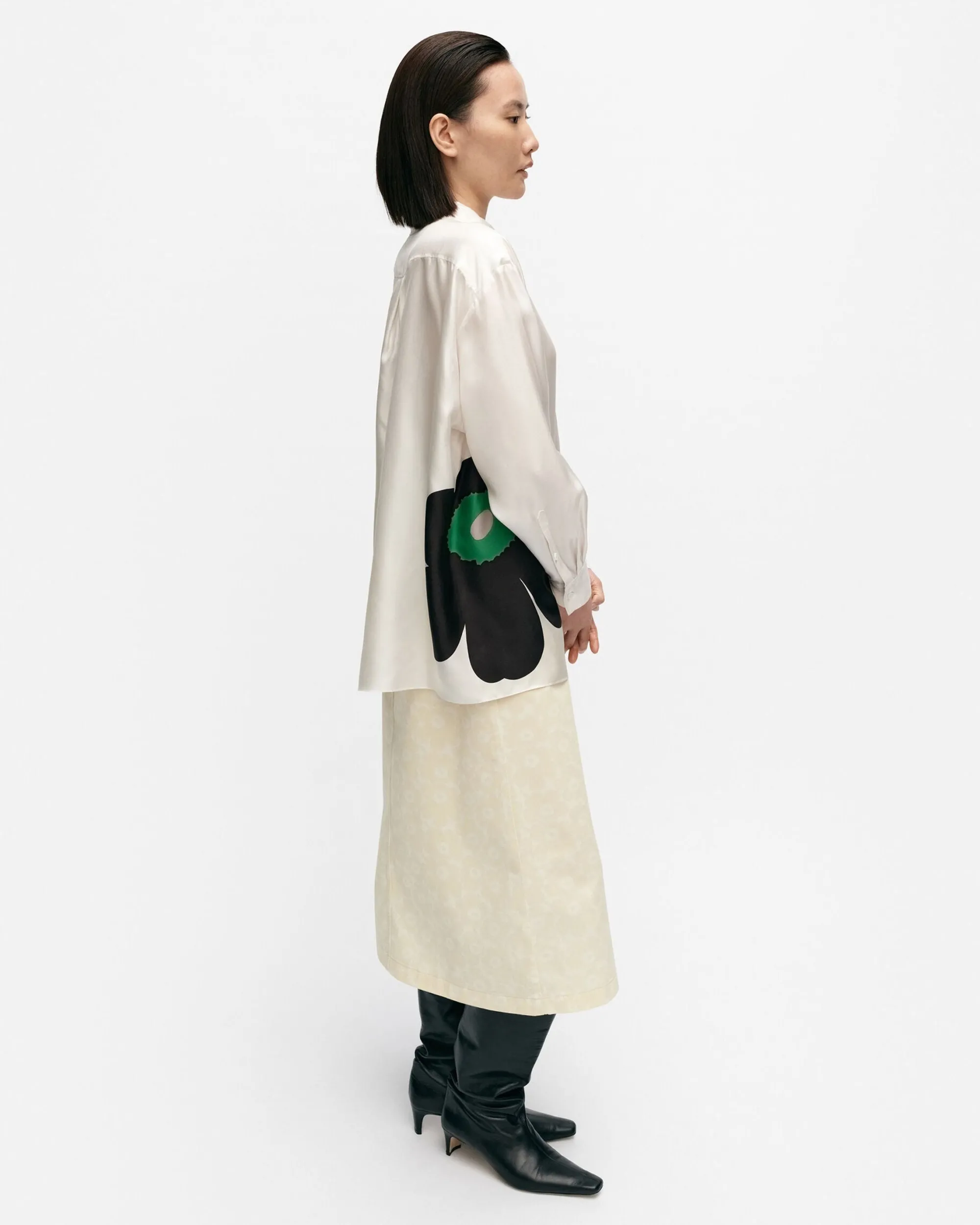 Vaatteet Marimekko Paidat Ja Tunikat^Outi Heijastus Unikko Silkkipaita