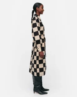 Vaatteet Marimekko Mekot^Rasteri Kukko Ja Kana Puuvillapellavamekko